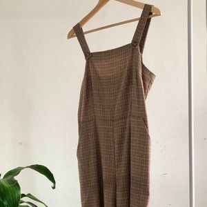 Cropped brown jumpsuit with buttons LIKE NEW